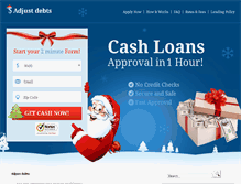 Tablet Screenshot of adjust-debts.com